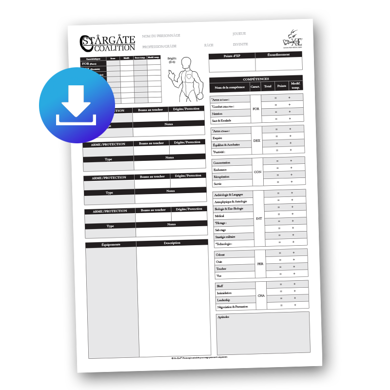 feuille personnage stargate coalition noxice