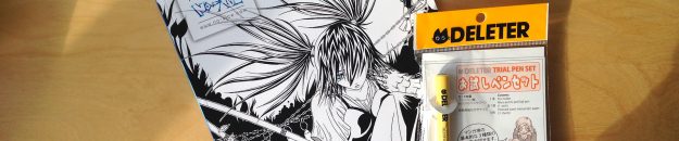 ban-artbook-deleter deleter trial pen set materiel mangaka