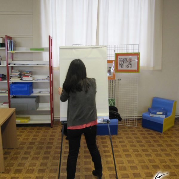 Atelier de dessin manga à Trignac, bibliothèque municipale en 2012, par le fanzine No-Xice©